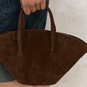 Zara Brown Suede Tote Bag – Style 6262/310 – With Dust Bag